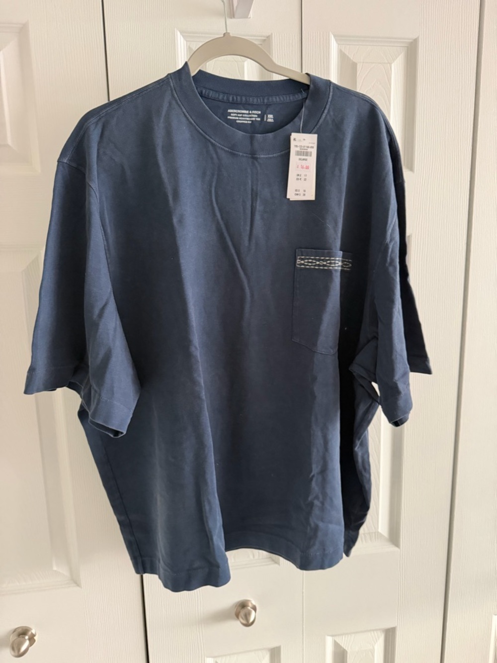 Abercrombie & Fitch Navy Short-Sleeve Pocket Tee